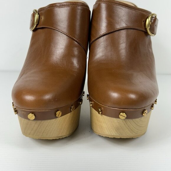 Veronica Beard Alek Womens Size 10 M Platform Clog Mule Brown Boho Chunky Retro - Picture 10 of 16